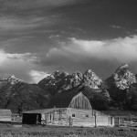 Mormon Barn and Tetons
