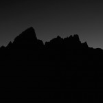 Tetons and Crescent Moon